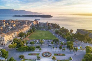 View of the cricket ground in Corfu Town